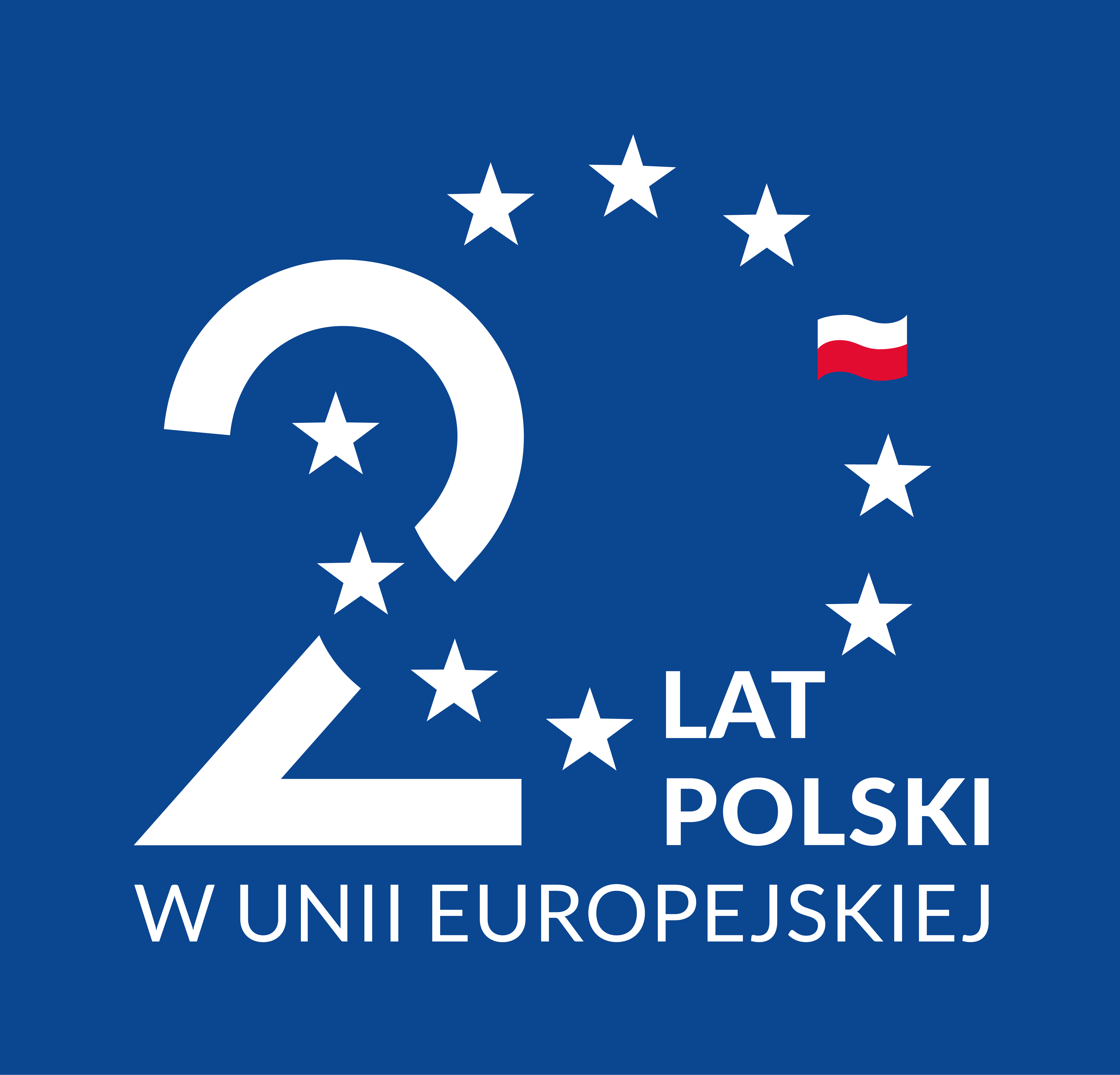 Logo 20 lat Polski w Unii Europejskiej